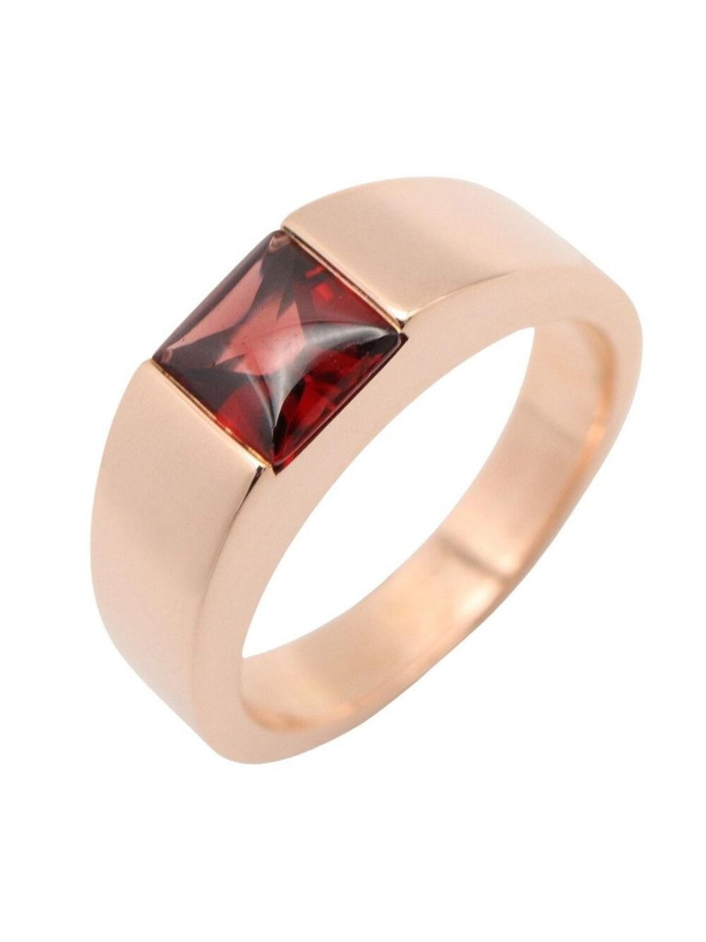 Cartier Ring Tank Mars Garnet 18k Pink Gold